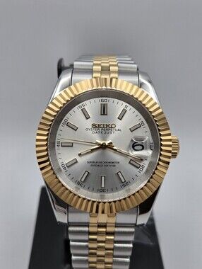 New Seiko Mod 36mm Automatic Watch White Dial DJ
